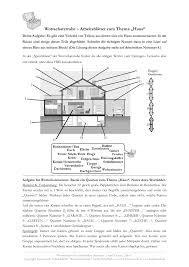 Wortschatztruhe Haus Unterrichtsmaterial Im Fach Deutsch Unterrichtsmaterial Bilder Beschriften Satzglieder