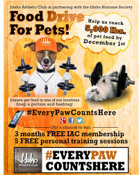 Everypawcountshere Donate Pet Food To The Idaho Athletic Club And Support The Idaho Humane Society And Canyon County Anim Athletic Clubs Humane Society Pets
