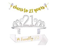 Birthday Crown And Sash Near Me 21st Birthday Party Supplies Rose Gold Decorations Foil Balloons 21st Birthday Decora 21st Birthday Party Supplies 21st Birthday Decorations Birthday Party 21