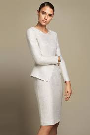 Eaton Dress The Fold London Https Thefoldlondon Com Product Eaton Dress Winter White Tweed Stylish Work Attire Power Dressing Winter Dresses
