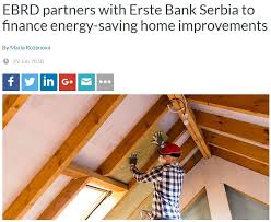 I banka koja veruje u njih. Erste Group V Twitter We Re Doing Our Bit To Promote Energyefficiency In Serbia Erste Bank Serbia Will Use Rsd 600 Mn In Ebrd Financing To Provide Loans To Residential Clients For Energy