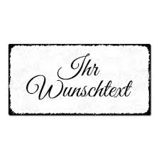 Hier bei uns von ebenblatt gibt's die coolsten und. Vintage Style Blechschild Selbst Gestalten 200 X 100 Mm Weiss Small Schilder Online Kaufen
