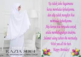 Ucapan selamat ulang tahun untuk ibu tercinta ramal id. Hari Lahir Mertua Dah Dekat Telekung Razia By Mysarah Facebook