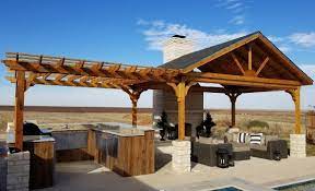 Red Cedar Gabled Roof Pavilion Pergola Designs Pergola Pergola Patio
