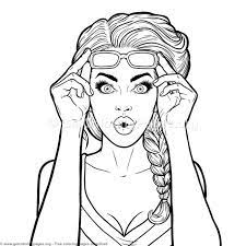 1 Pop Art Girl Coloring Pages Pop Art Coloring Pages Coloring Books Pop Art Girl