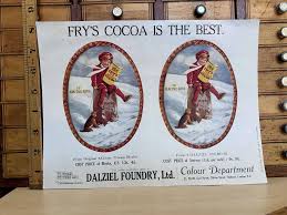 Fry's Cocoa Chocolate Children In Snow ...