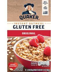 40 quaker oats instant oatmeal fruit & cream packets variety box 40 packets. Gluten Free Instant Oatmeal Original Flavor Quaker Oats
