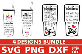 Cards free printable tumbler care instructions. 4x Tumbler Care Cards Instructions Bundle Svg Label Cup 576140 Cut Files Design Bundles