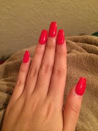 So, they coat the nails with this acrylic nail design is one for the red carpet. Acrylic Nails Coffin Red New Expression Nails