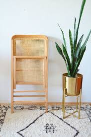 Vintage Mid Century Rattan Chair Folding Chair Light Wood With Rattan Chair Chair Folding Chair