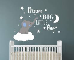 Apart from wall stickers for bedrooms at myntra, you can buy a variety of other home décor items. Dream Big Little One Elephant Wall Decal Quote Wall Stickers Baby Room Wall Decor Vinyl Wall Decals For Children Baby Kids Boy Girl Bedroom Nursery Decor Y42 Blue White Boy Amazon In Baby Products