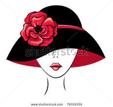Vector Silhouette Of Woman In A Hat With Poppy Flower Hat Sketch Silhouette Art Woman Silhouette