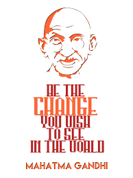 This quote is about wish, philosophy, inspirational, action, enthusiasm, change,. Be The Change Mahatma Gandhi Minimalist Quotation Poster V2 Digital Art By Celestial Images