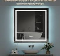 RGB Bathroom Mirror - Backlit, RGB Lights, Touch Sensor, Dimmable