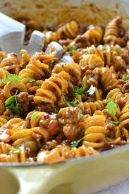 One Pot Cheesy Taco Pasta Mother Thyme Recipe Beef Recipes Easy Recipes Pasta Dishes