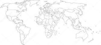 Vektorgrafiken Weltkarte Umriss Vektorbilder Weltkarte Umriss Depositphotos