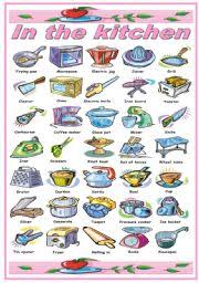 Kitchen And Cooking Utensils Esl Worksheet By Maiagarri