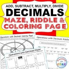 Each worksheet includes 16 unique problems. Decimals Maze Riddle Color By Number Coloring Page Print Or Digital Fun Math Activities Decimals Problem Solving Activities