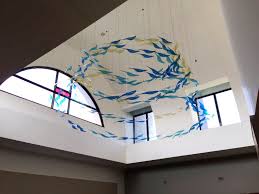 Large Custom Hanging Mobile By Ekko Mobiles Hanging Art Installation Ceiling Art Installation Hanging Mobile