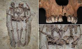 Skeletons found in a modena necropolis that dates back to between the 4th and 6th centuries a.d. Skeleton Couple Found Holding Hands In An Ancient Italian Tomb Were Both Men Daily Mail Online