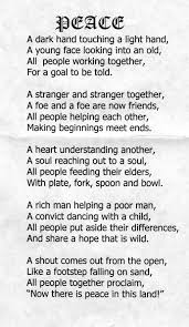 Dream A World Kids Creative Classics A Drop Of Peace Contest Peace Poems Peace Poems