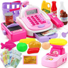 Caja Registradora De Supermercado Para Ninos Juguetes Electronicos Con Canasta De Alimentos Di In 2020 Electronic Toys Electronic Toys For Kids Kitchen Sets For Kids