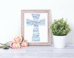 The love your congregation can feel for your new child is truly beyond belief, and you'll know that with god by his side, he can grow into a great man. Personalised Cross Word Art Print Christening Baby Boy Baptism Typography Gift B Ebay