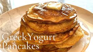 Second, add the greek yogurt. Greek Yogurt Pancakes With Honey The Most Tender Moist Pancakes Youtube