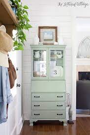 Vintage secretary desk/farmhouse hutch/kitchen hutch/cabinet. Vintage Secretary Desk Makeover Ideas Within The Grove