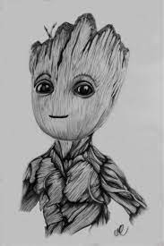 Here's how to draw your very own baby groot from guardians of the galaxy. Drawing Baby Groot Guardions Of The Galaxy Steemit Avengers Drawings Avengers Art Marvel Art Drawings