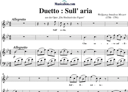 Duetto Sull Aria Wolfgang Amadeus Mozart Download Sheet Music Sheet Music Download Sheet Music Music