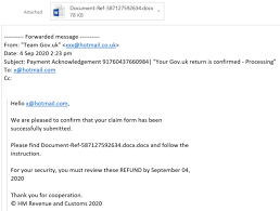 We'd also like to use analytics cookies so we can understand how you use our services and to make improvements. Examples Of Hmrc Related Phishing Emails Suspicious Phone Calls And Texts Gov Uk