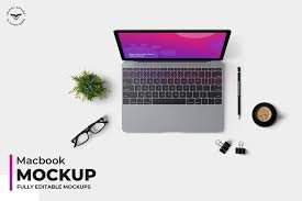 Macbook Topview Mockups Macbook Mockup Mockup Psd Templates