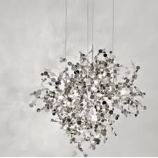 Roche Bobois Stainless Steel Pendant Light Aptdeco