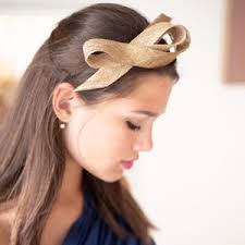 Luxury Gold Statement Headband UK Made Millinery Made To Order Fascinators  Gold Wedding Hats Gold Wedding Fascinators Couture