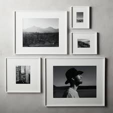 Black And White Gallery Wall Ideas Gallery White Frames With White Mats Picture Frame Decor Picture Gallery Wall Picture Frame Wall