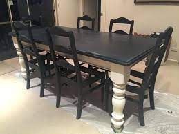 Painted Dining Table Ideas Room Paint Best Tables Furniture Chairs Refinished Black Painted Kitchen Tables Painted Dining Table Dining Table Makeover