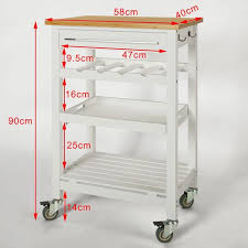 A kitchen island or a kitchen trolley? Sobuy Kitchen Trolley Cart With Bamboo Top Fkw16 Wn Free Chopping Block