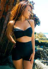 Pin By Jen Tracy On Gimme Black High Waisted Bikini Swimsuits Swimsuits High Waisted