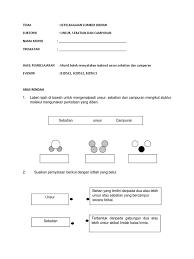Zat tunggal dibedakan atas unsur dan senyawa. B2d5e1 E2 E3