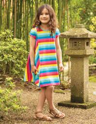 Let us introduce you to the elodie. Frugi Elodie Twirly Dress Kleid Flamingo Multi Stripe Frugi Marken Fannyswelt