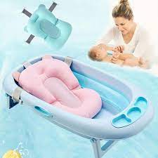 Non Slip Baby Bath Mat Tub Baby Shower Portable Mattress Air Mattress Comfort Pad Cute Wind Newborn Bathroom Safety Products Baby Tubs Aliexpress