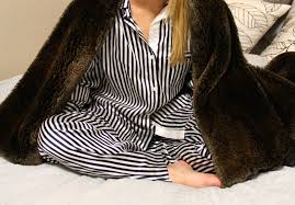 Black And White Striped Satin Pajamas Current Habits Striped Pajamas Striped Pyjamas Striped Current Styles