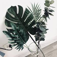 Monstera leaves are trending these days! 10 20 Pcs Artificial Plants Tropical Monstera Palm Leaves Simulation Leaf For Hawaiian Theme Party Decor Home Garden Fake Leaves Artificial Plants Aliexpress