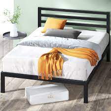 The platform beds that do a lot and make it look easy. Zinus Mia 38 Metal Platform Bed Frame With Headboard Full Walmart Com Walmart Com