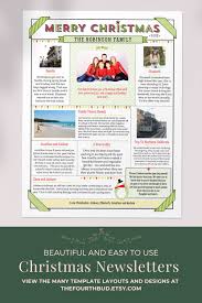 Year In Review Christmas Newsletter Template For Print Etsy Christmas Newsletter Christmas Layouts Christmas Lettering