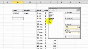 How To Create A Roll Up By Month Filter In An Excel Pivot Table Monthly Calendar Printable Calendar Template Printable Calendar Template