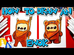 How To Draw An Ewok From Star Wars Youtube Ewok Star Wars Drawings Art For Kids Hub