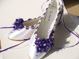 Wedding Flats Purple Silk Flowers Pearls Crystals And Ankle Etsy Wedding Flats Blue Wedding Shoes Wedding Shoes