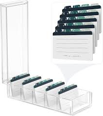 Lorell business card storage holder, black, clear, 1. Buy Maxgear Business Card Holder 2 2 X 3 5 Inches Index Cards Organizer Box Desktop Cards File Note Card Holders For Rolodex Clear Organizers Acrylic 5 Divider Boards For 600 Cards A Z Tabs